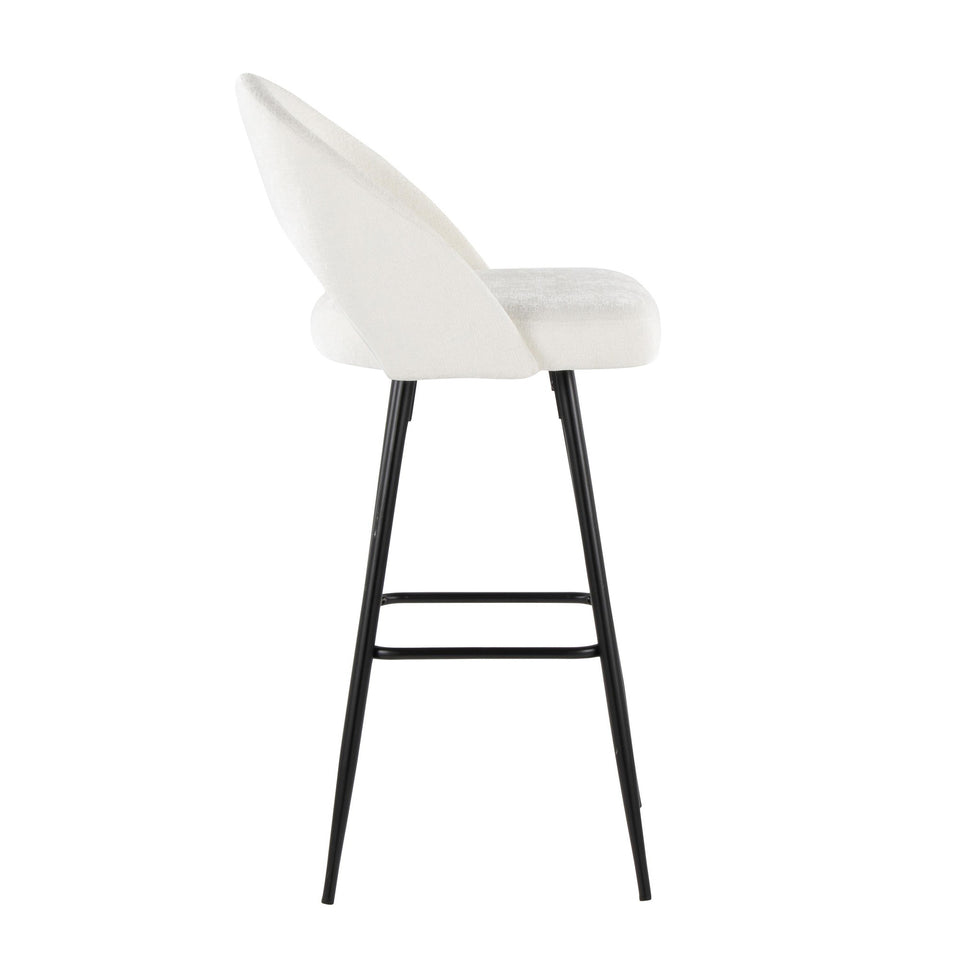 Renee Upholstered 30" Fixed-Height Barstool - Set of 2