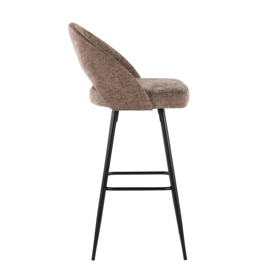 Renee Upholstered 30" Fixed-Height Barstool - Set of 2