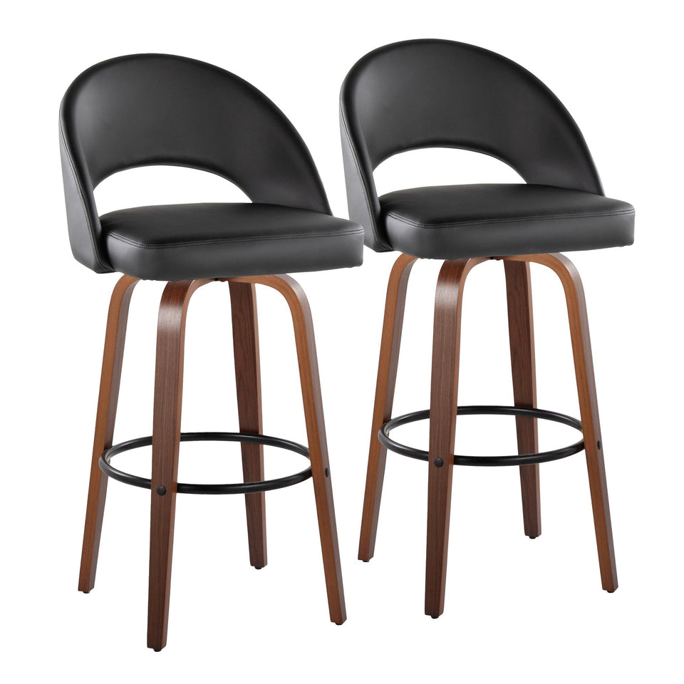 Renee Upholstered 30" Fixed-Height Barstool - Set of 2