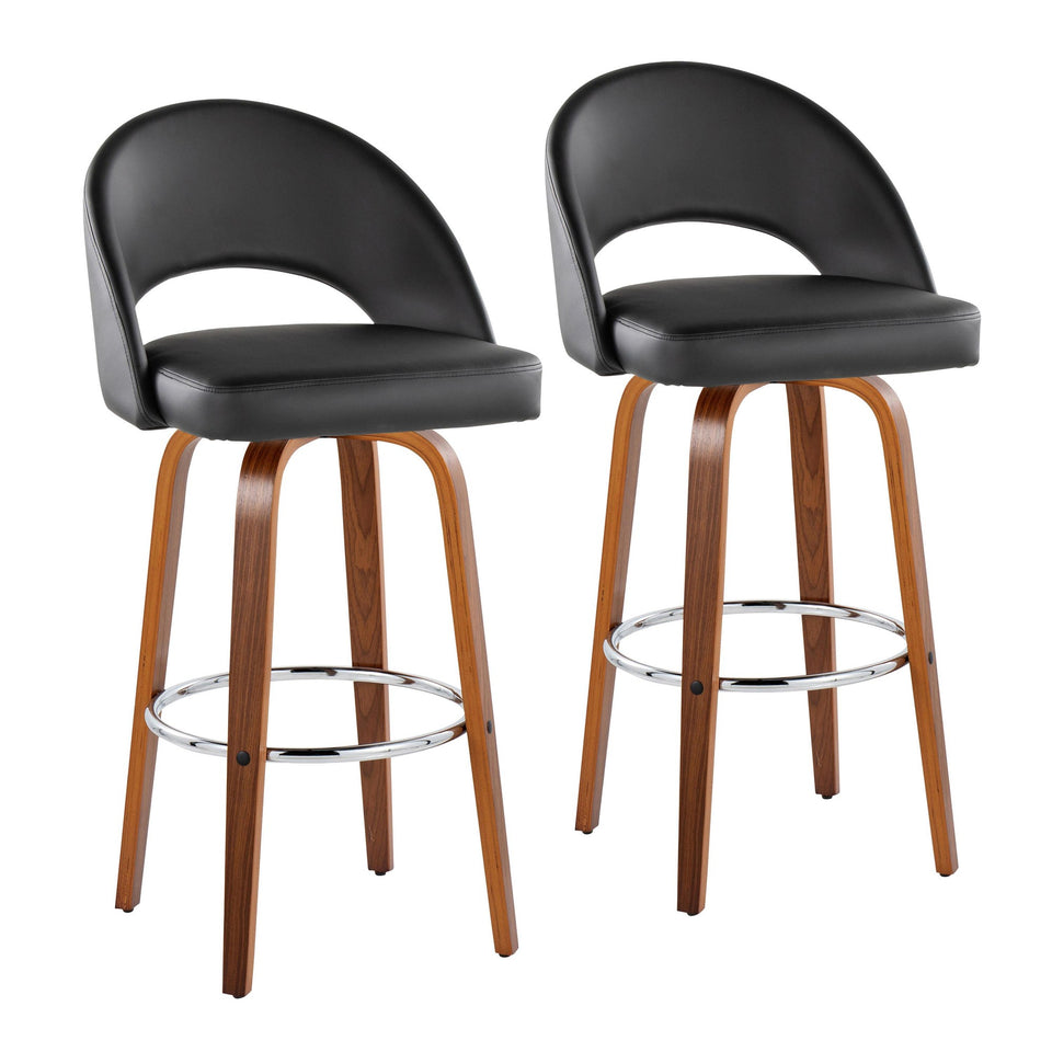 Renee Upholstered 30" Fixed-Height Barstool - Set of 2