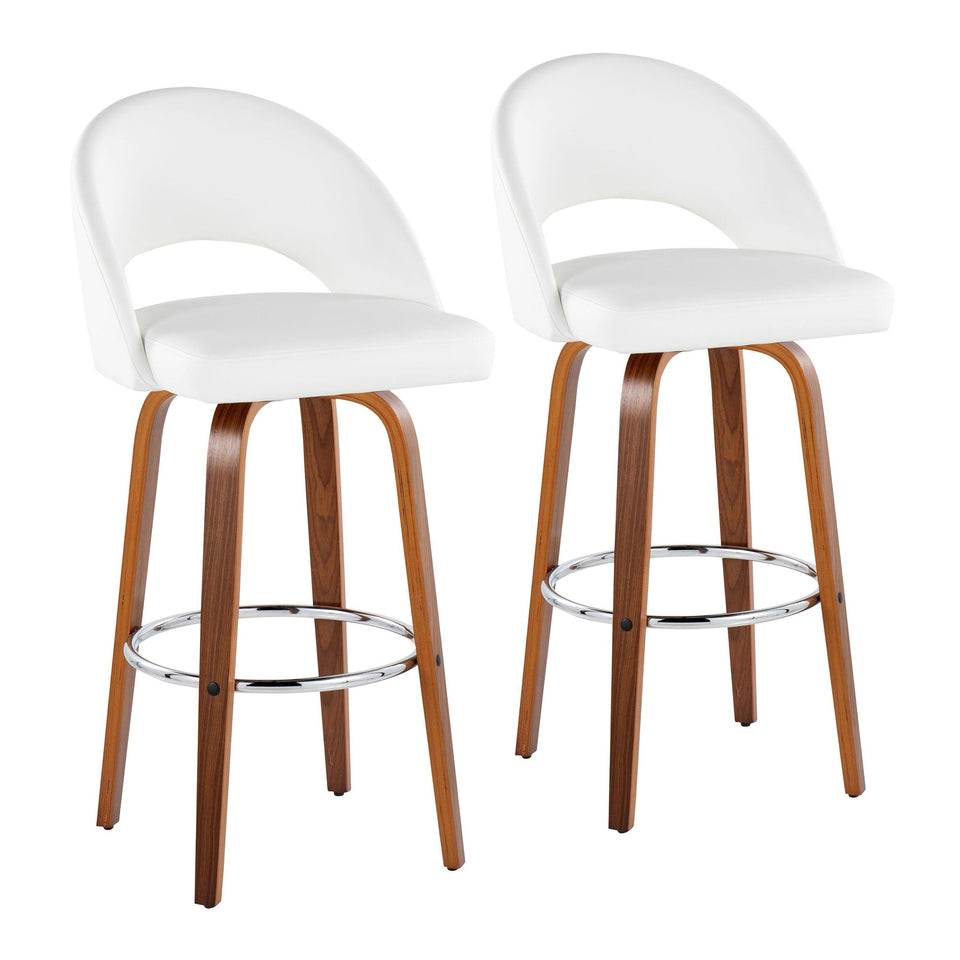 Renee Upholstered 30" Fixed-Height Barstool - Set of 2