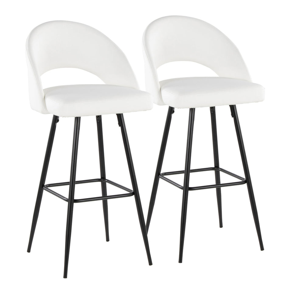 Renee Upholstered 30" Fixed-Height Barstool - Set of 2