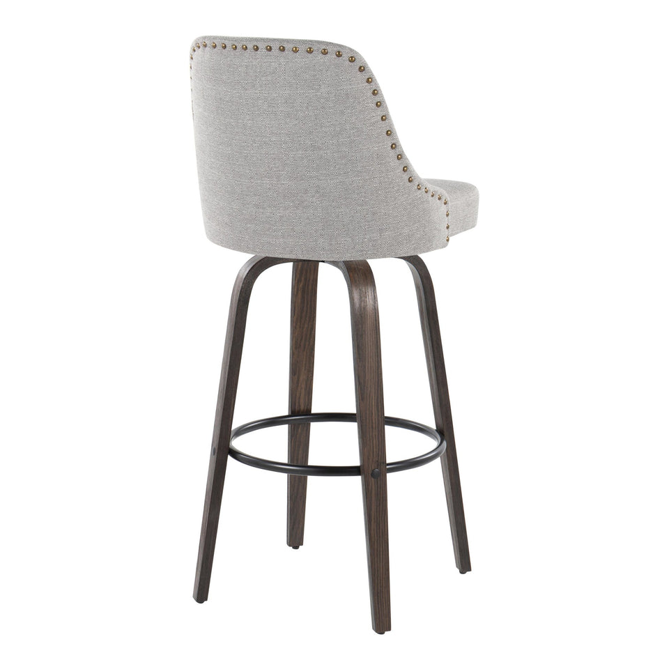 Studded Marcel 30" Fixed-Height Barstool - Set of 2