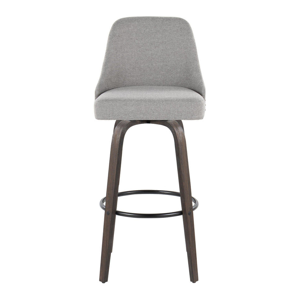 Studded Marcel 30" Fixed-Height Barstool - Set of 2