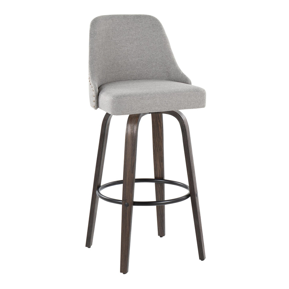 Studded Marcel 30" Fixed-Height Barstool - Set of 2