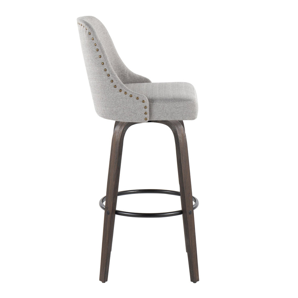Studded Marcel 30" Fixed-Height Barstool - Set of 2