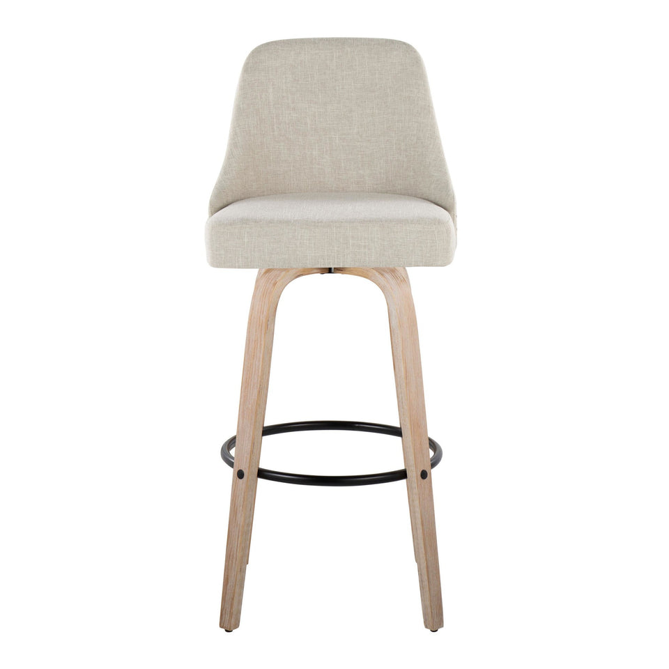 Studded Marcel 30" Fixed-Height Barstool - Set of 2