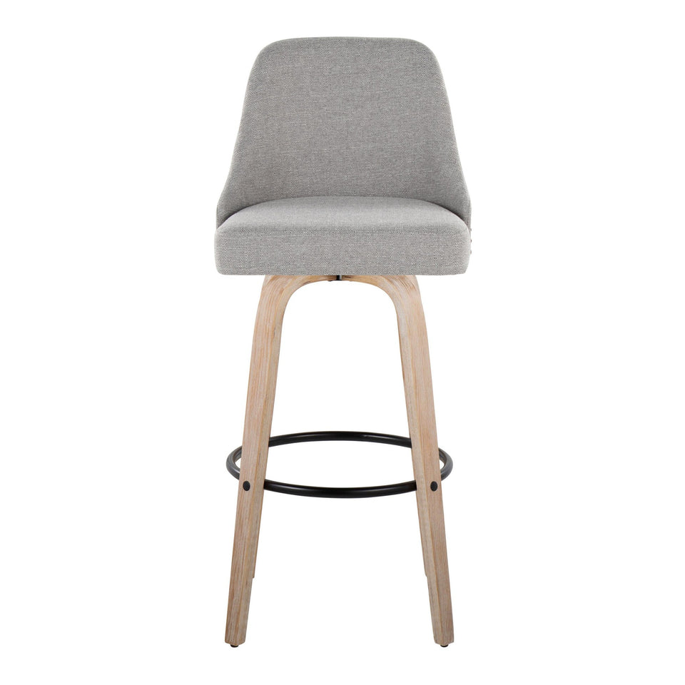Studded Marcel 30" Fixed-Height Barstool - Set of 2