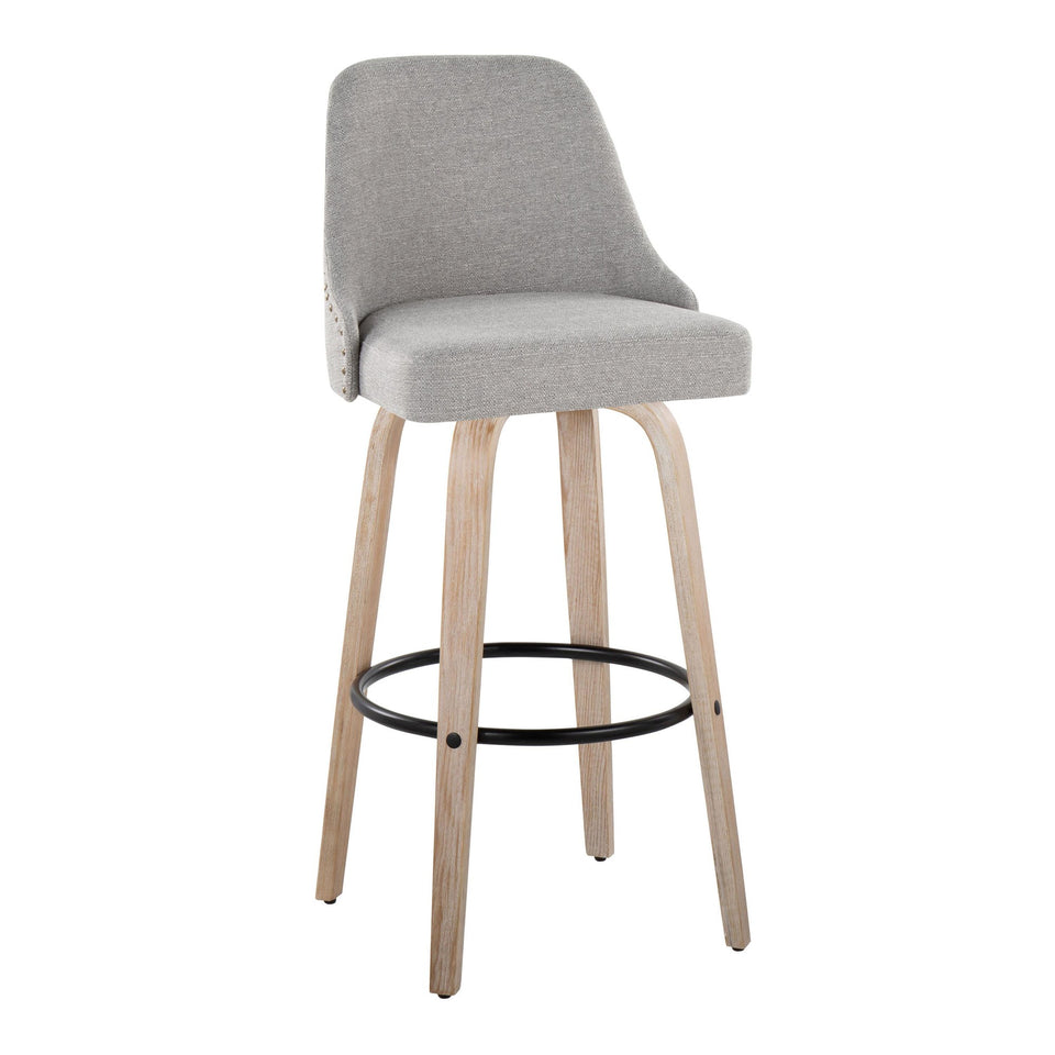 Studded Marcel 30" Fixed-Height Barstool - Set of 2