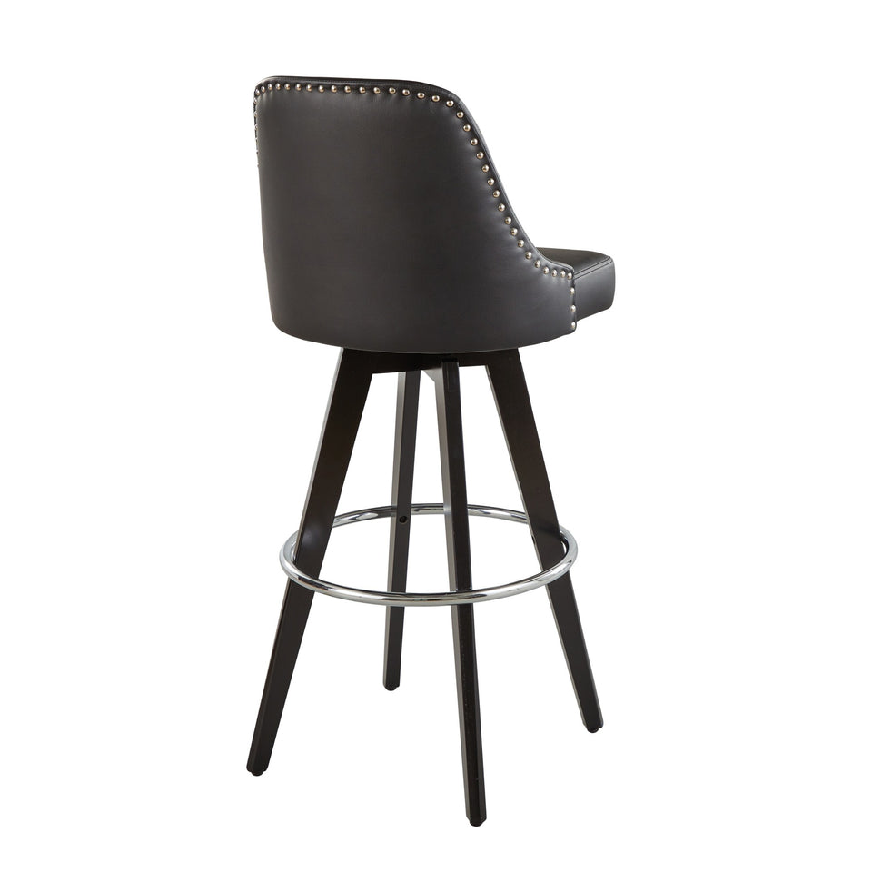 Studded Marcel 30" Fixed-Height Barstool - Set of 2
