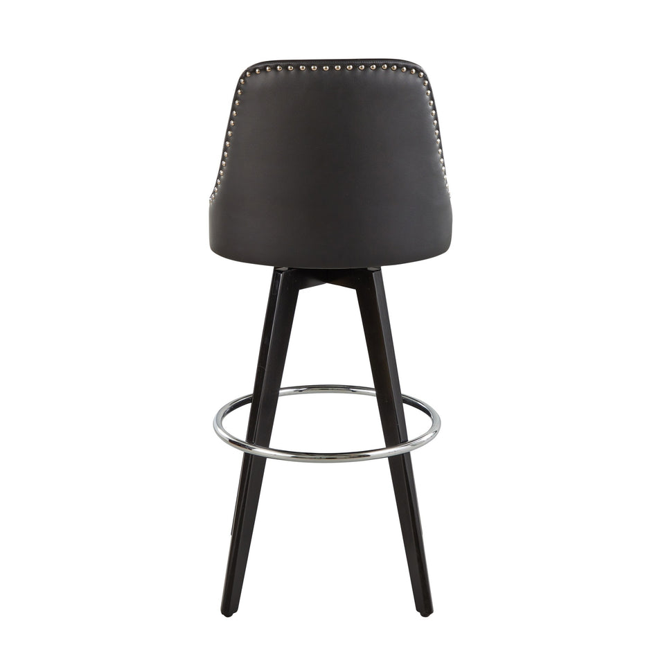Studded Marcel 30" Fixed-Height Barstool - Set of 2