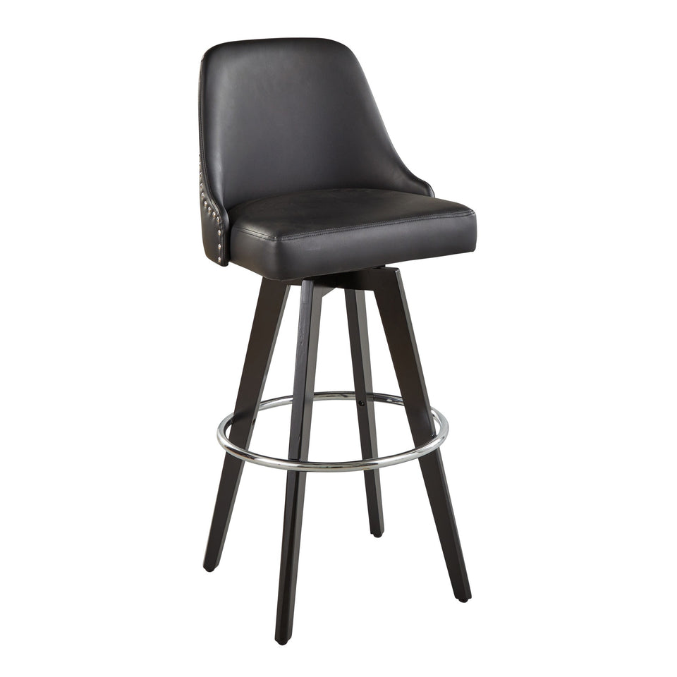 Studded Marcel 30" Fixed-Height Barstool - Set of 2