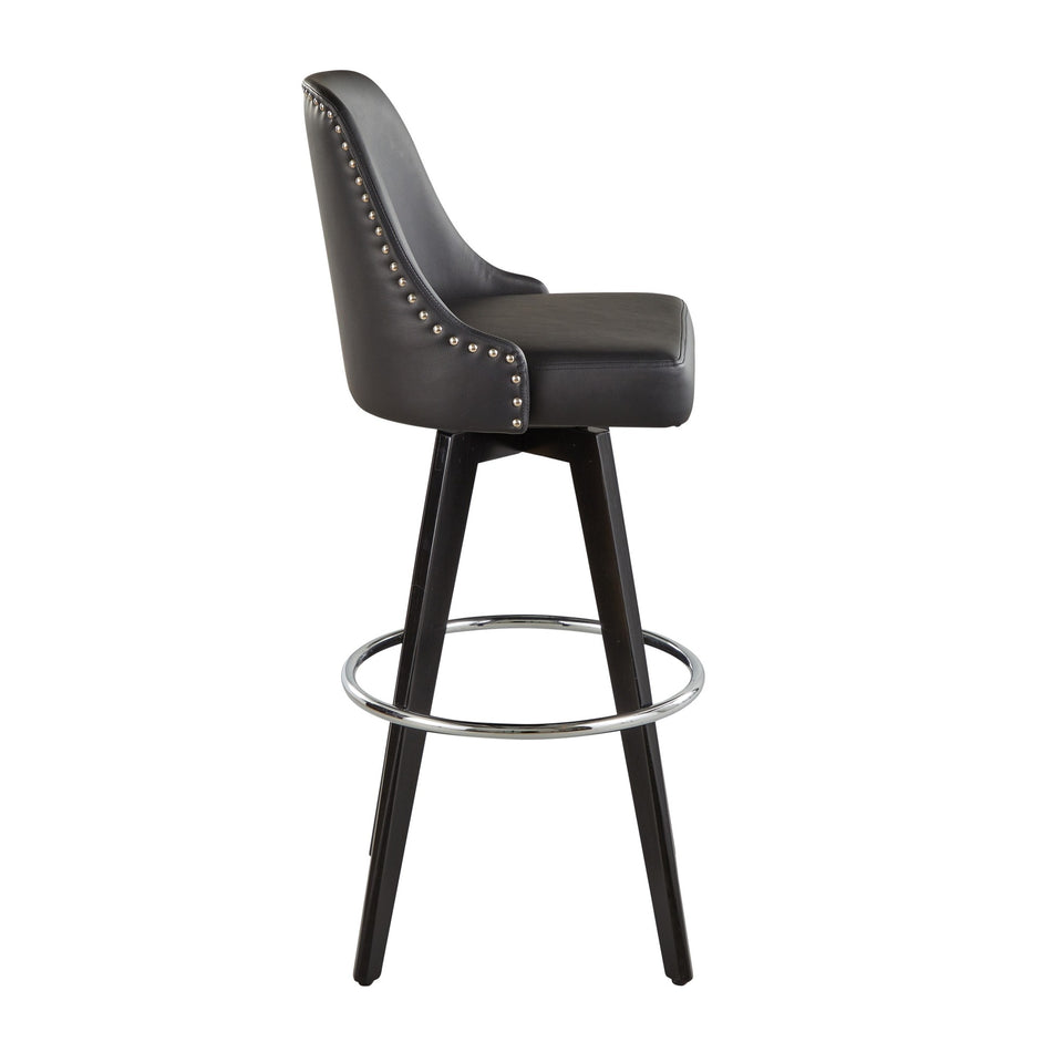 Studded Marcel 30" Fixed-Height Barstool - Set of 2