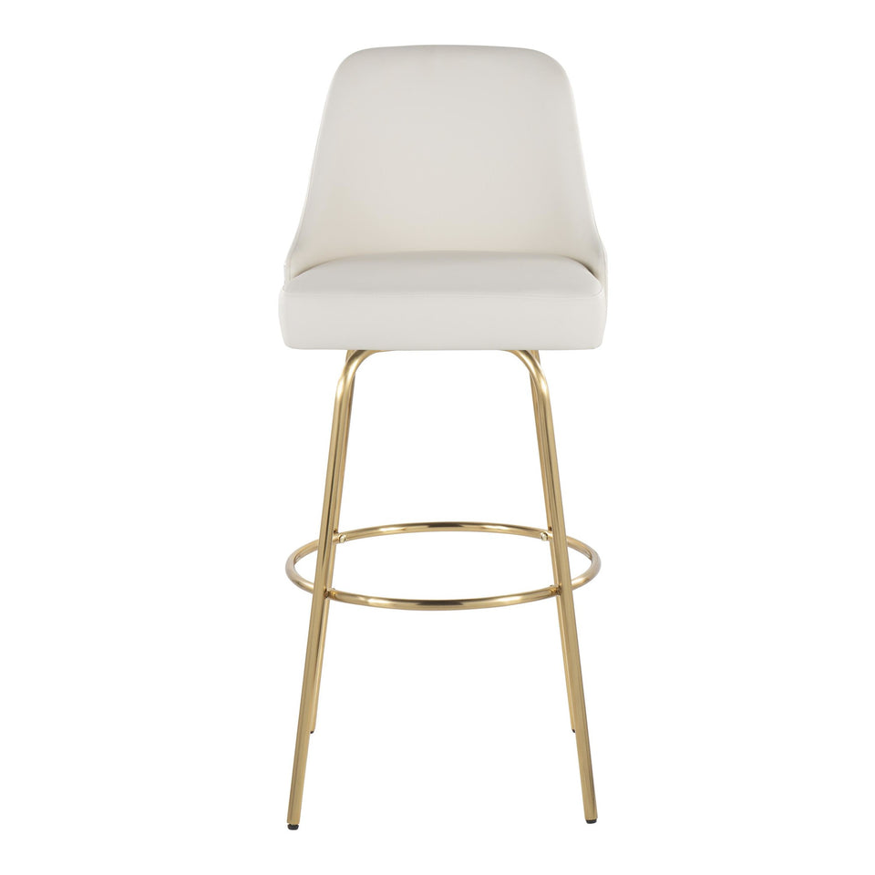 Studded Marcel 30" Fixed-Height Barstool - Set of 2