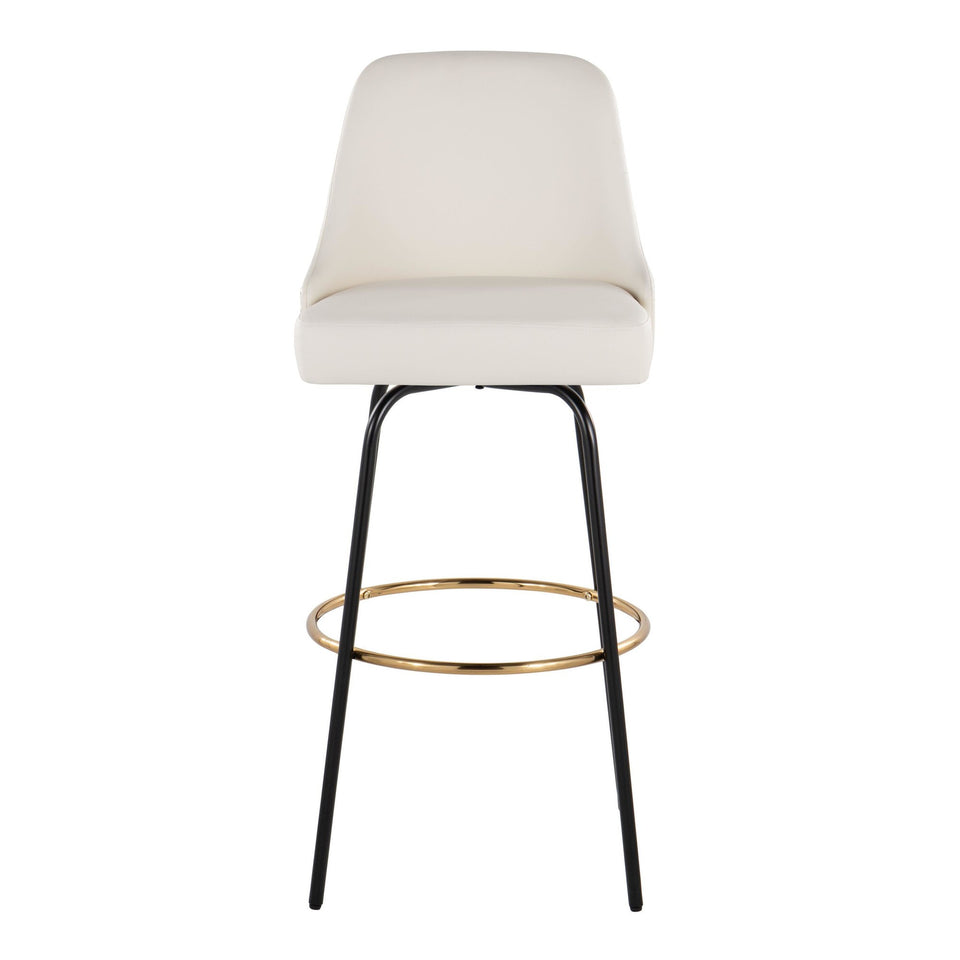 Studded Marcel 30" Fixed-Height Barstool - Set of 2