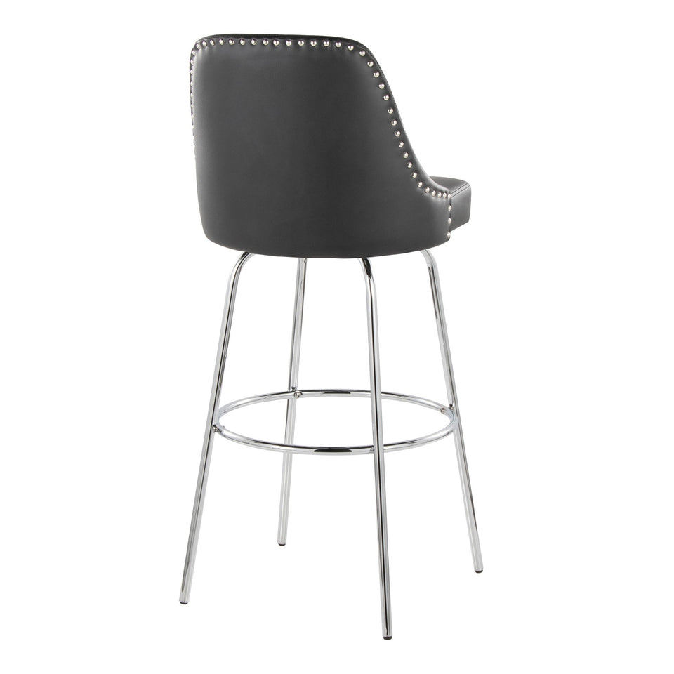 Studded Marcel 30" Fixed-Height Barstool - Set of 2