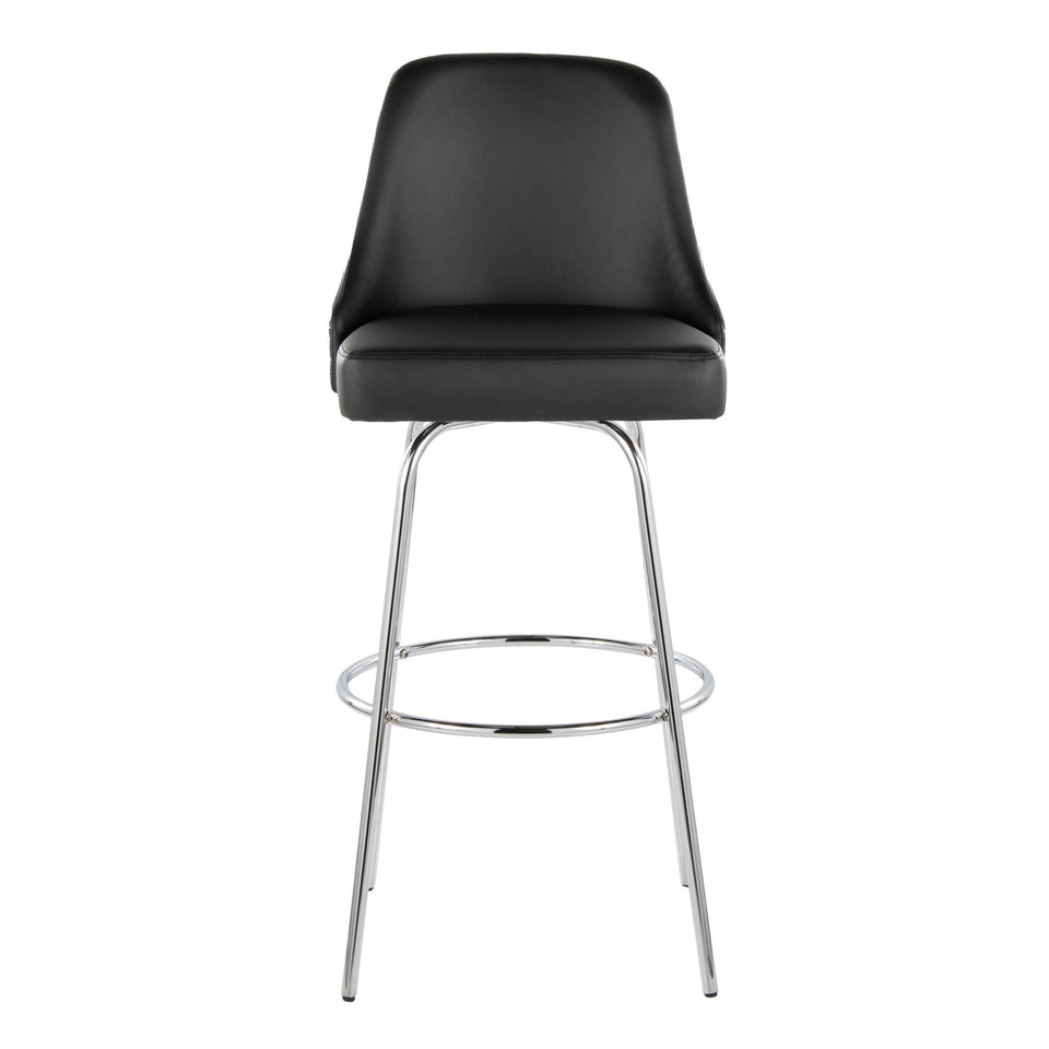 Studded Marcel 30" Fixed-Height Barstool - Set of 2