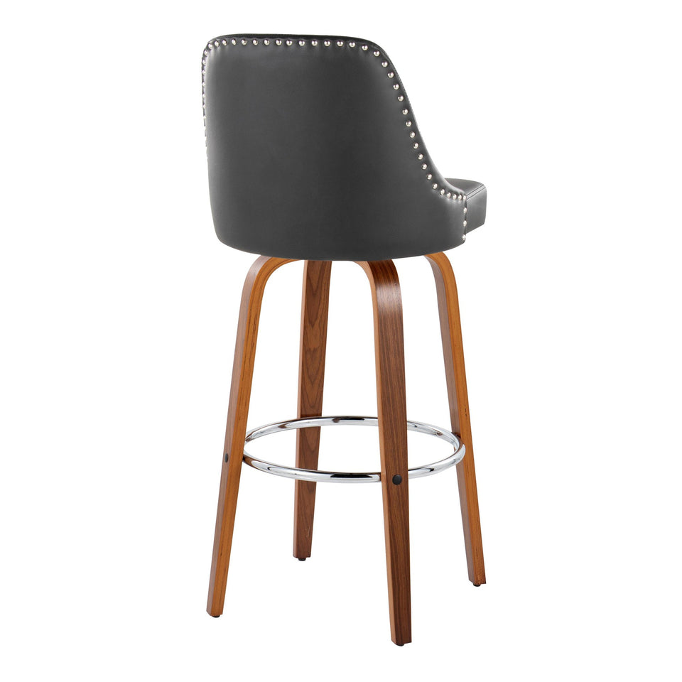 Studded Marcel 30" Fixed-Height Barstool - Set of 2