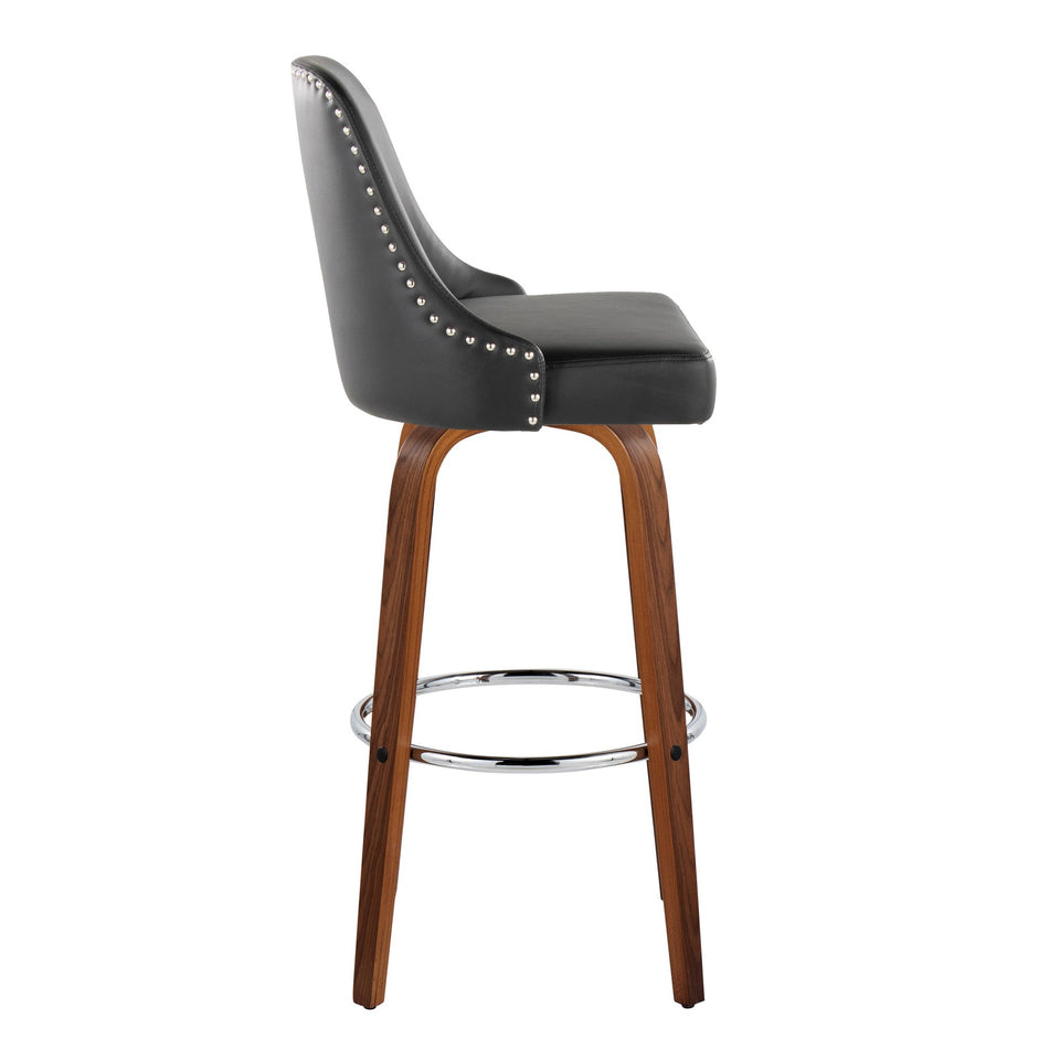 Studded Marcel 30" Fixed-Height Barstool - Set of 2