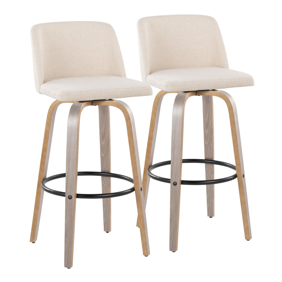 Toriano 30" Fixed-Height Barstool - Set of 2