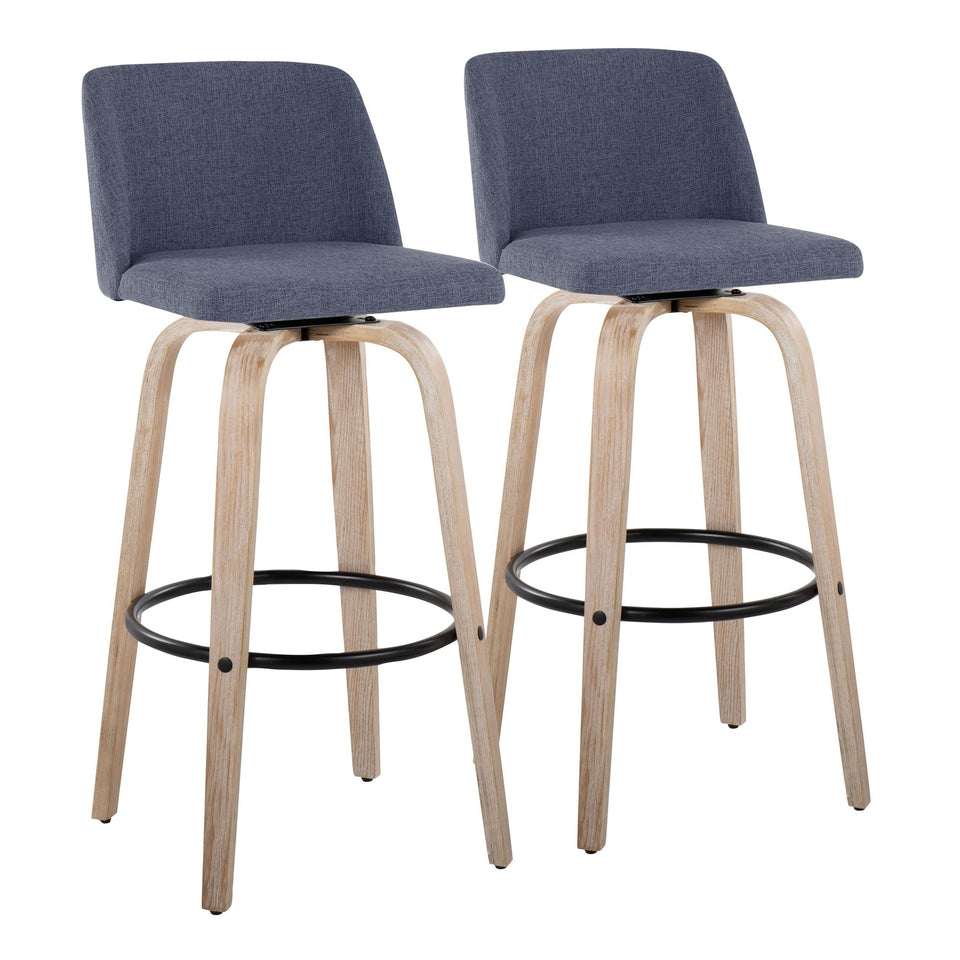 Toriano 30" Fixed-Height Barstool - Set of 2