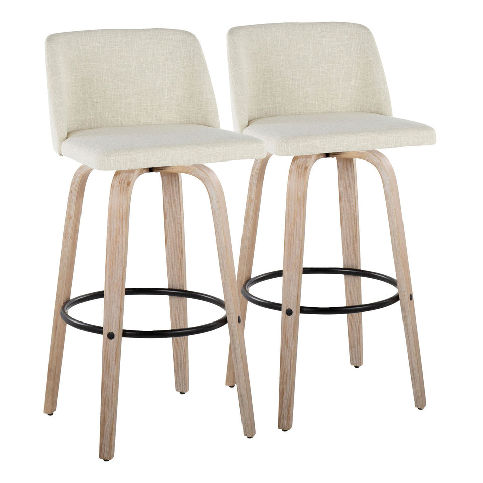 Toriano 30" Fixed-Height Barstool - Set of 2