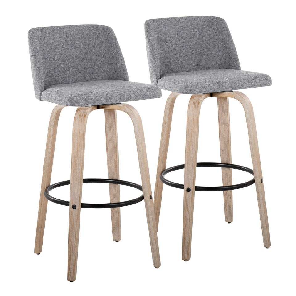 Toriano 30" Fixed-Height Barstool - Set of 2