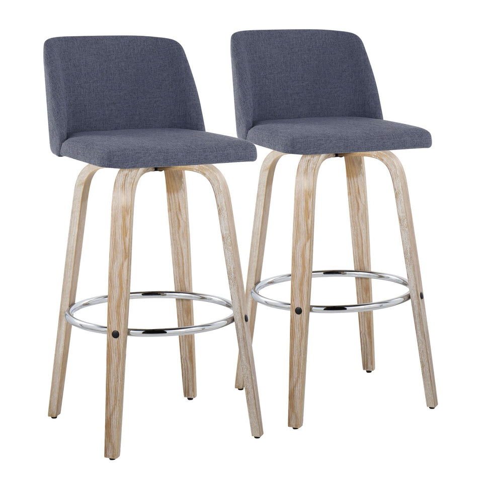 Toriano 30" Fixed-Height Barstool - Set of 2