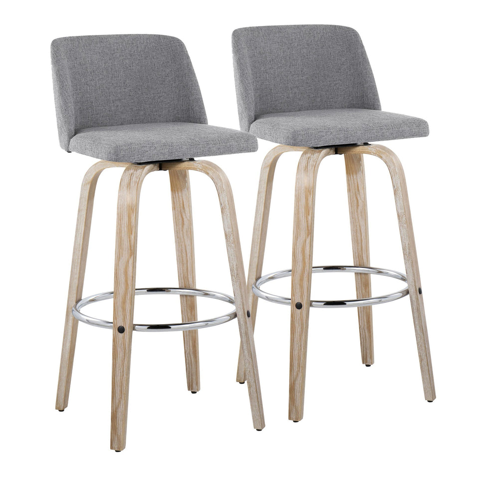 Toriano 30" Fixed-Height Barstool - Set of 2