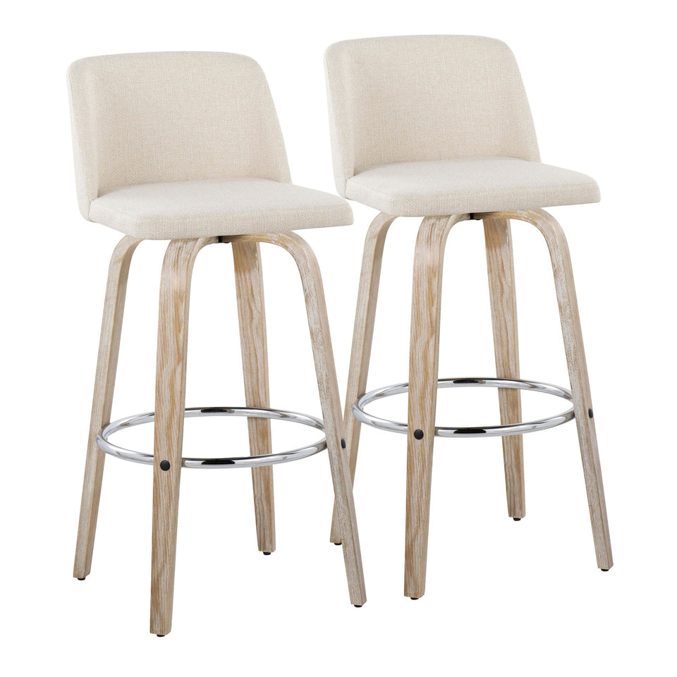 Toriano 30" Fixed-Height Barstool - Set of 2