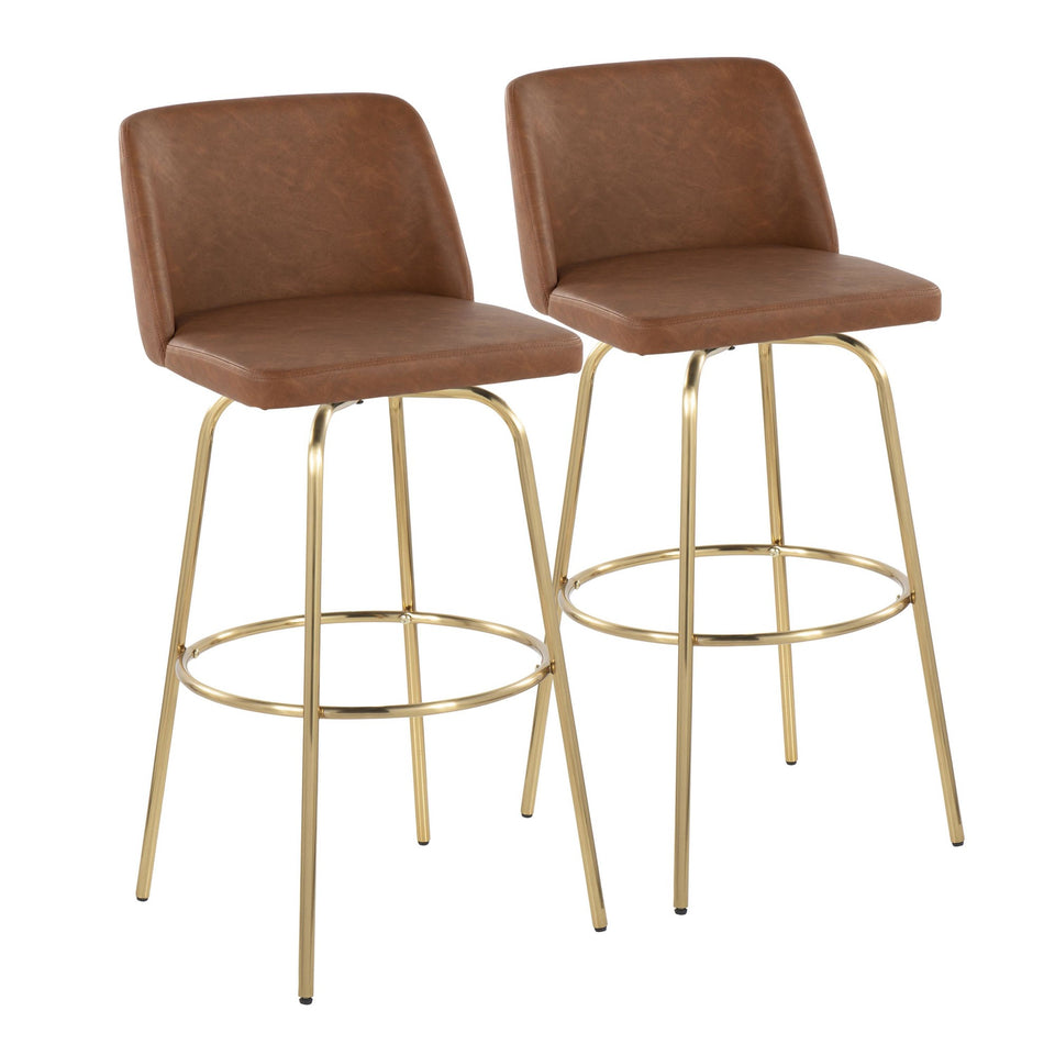 Toriano 30" Fixed-Height Barstool - Set of 2