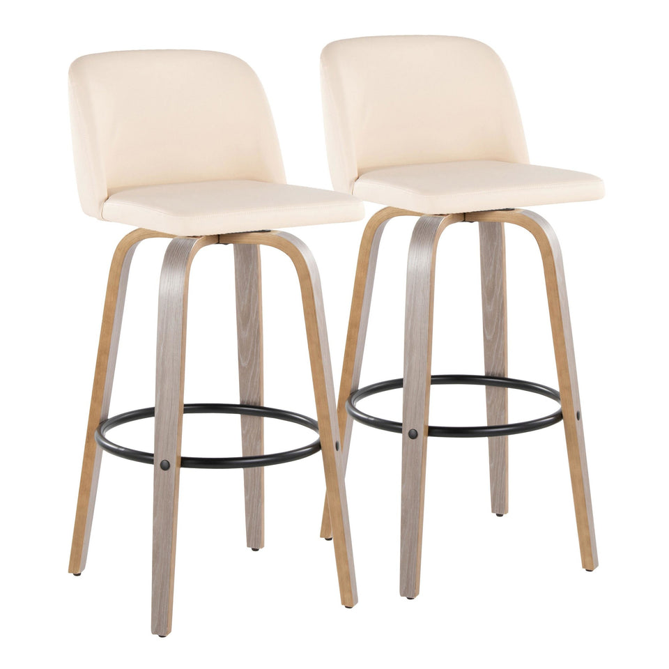 Toriano 30" Fixed-Height Barstool - Set of 2