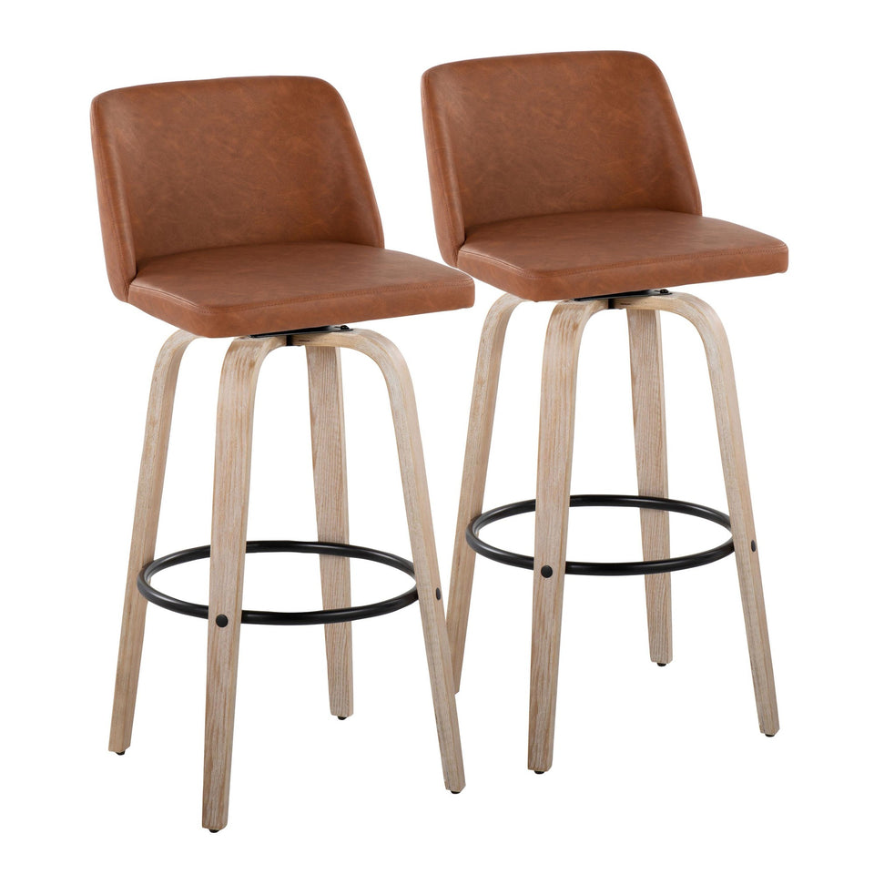 Toriano 30" Fixed-Height Barstool - Set of 2