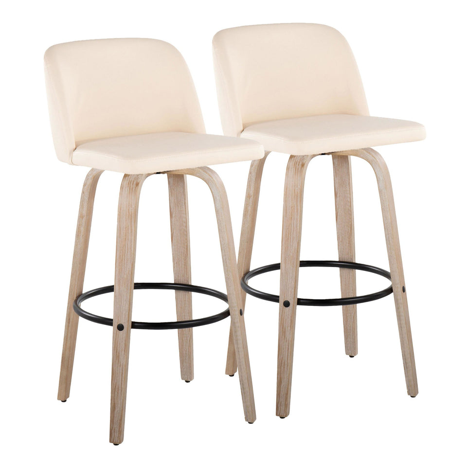 Toriano 30" Fixed-Height Barstool - Set of 2