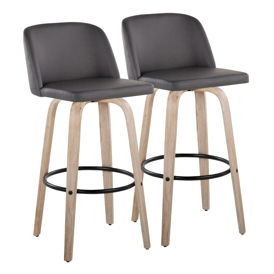 Toriano 30" Fixed-Height Barstool - Set of 2