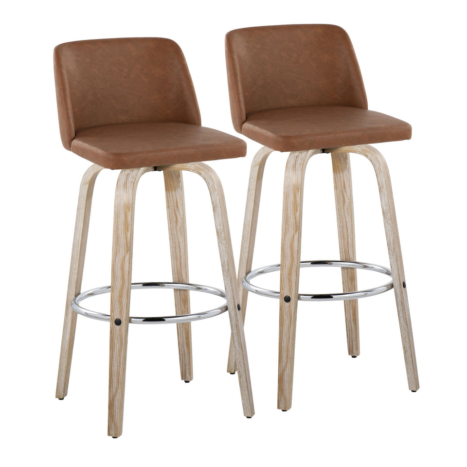 Toriano 30" Fixed-Height Barstool - Set of 2