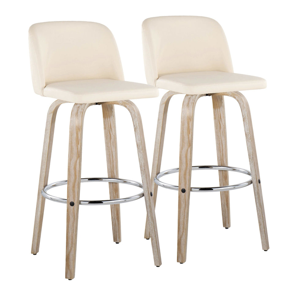 Toriano 30" Fixed-Height Barstool - Set of 2