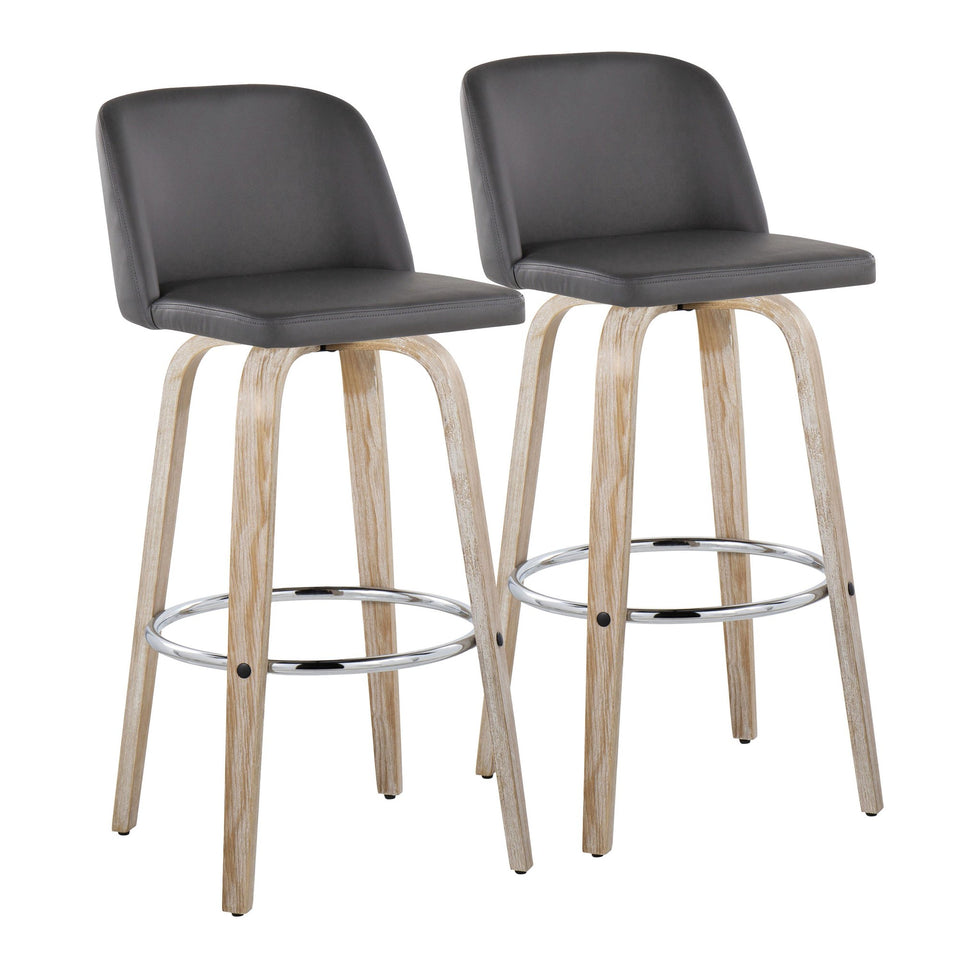 Toriano 30" Fixed-Height Barstool - Set of 2