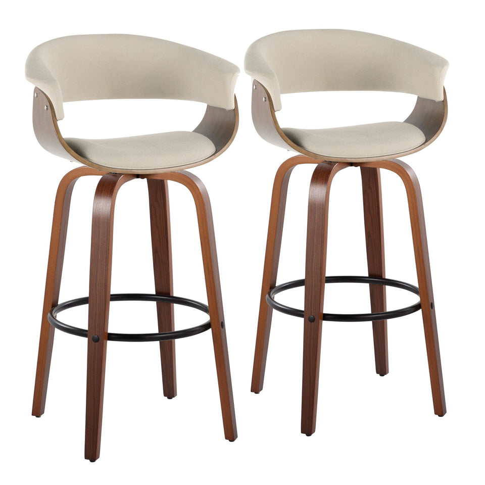 Vintage Mod 30" Fixed-Height Barstool - Set of 2