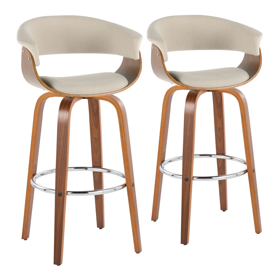 Vintage Mod 30" Fixed-Height Barstool - Set of 2