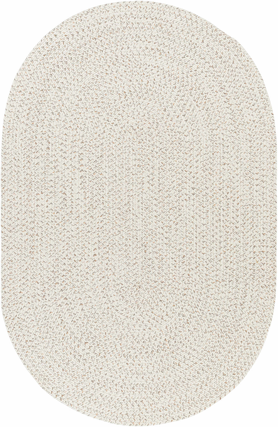 Beige Braided Faux Jute Outdoor Rug