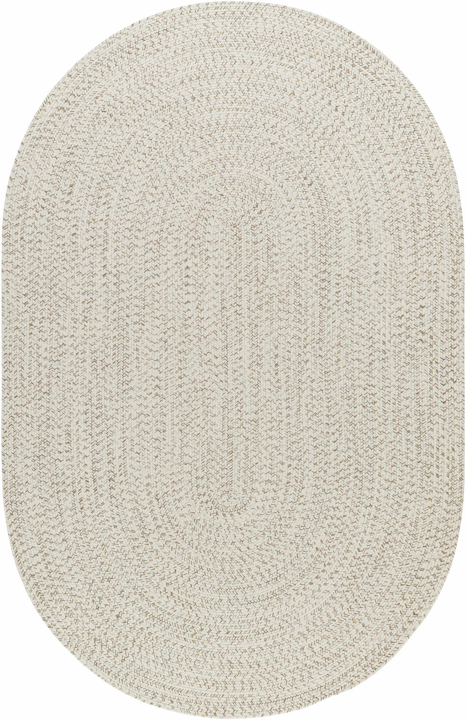Beige Braided Faux Jute Outdoor Rug