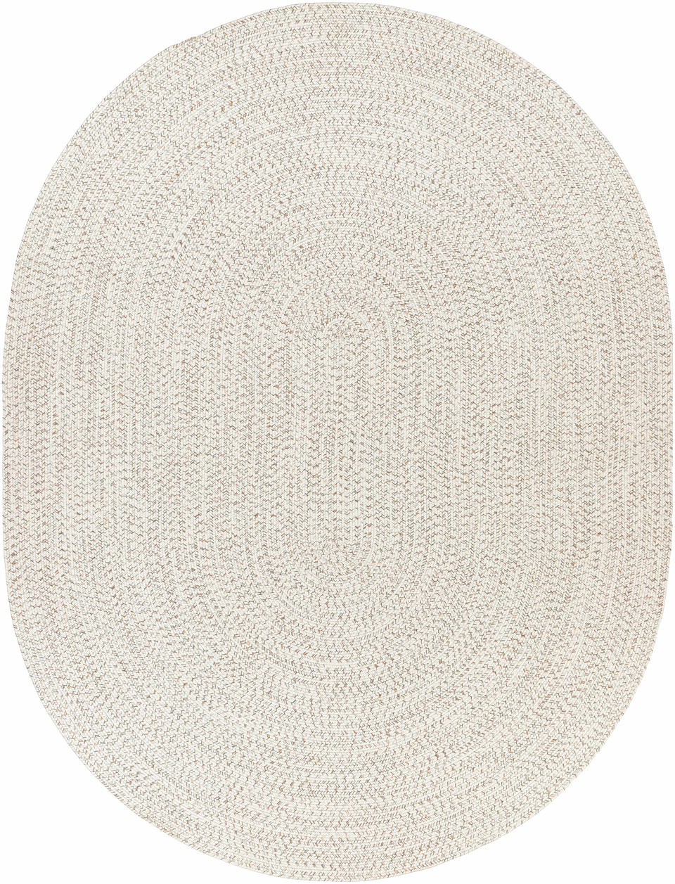 Beige Braided Faux Jute Outdoor Rug