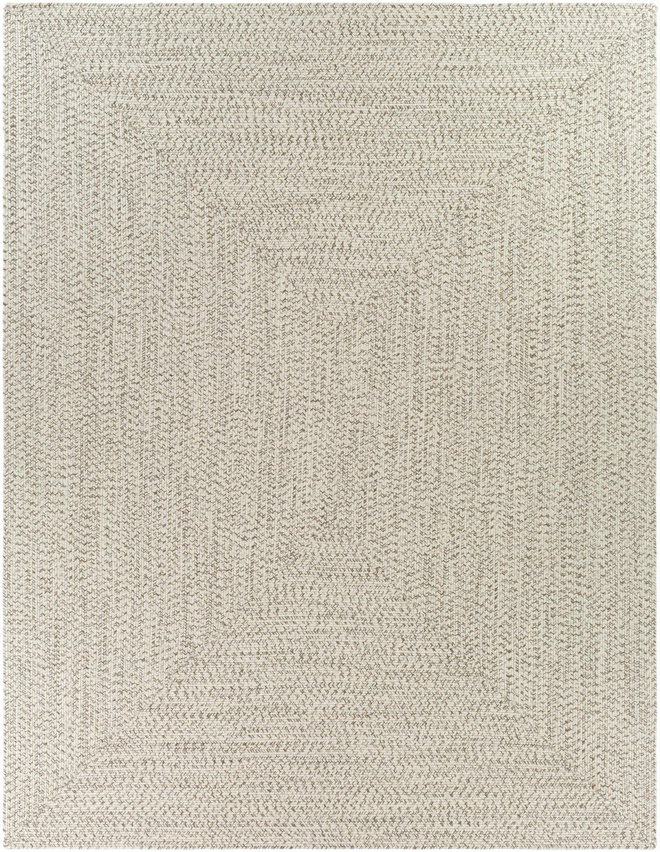 Beige Braided Faux Jute Outdoor Rug