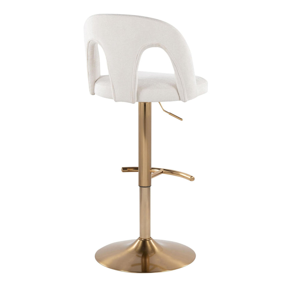 Ava Upholstered Adjustable Barstool - Set of 2