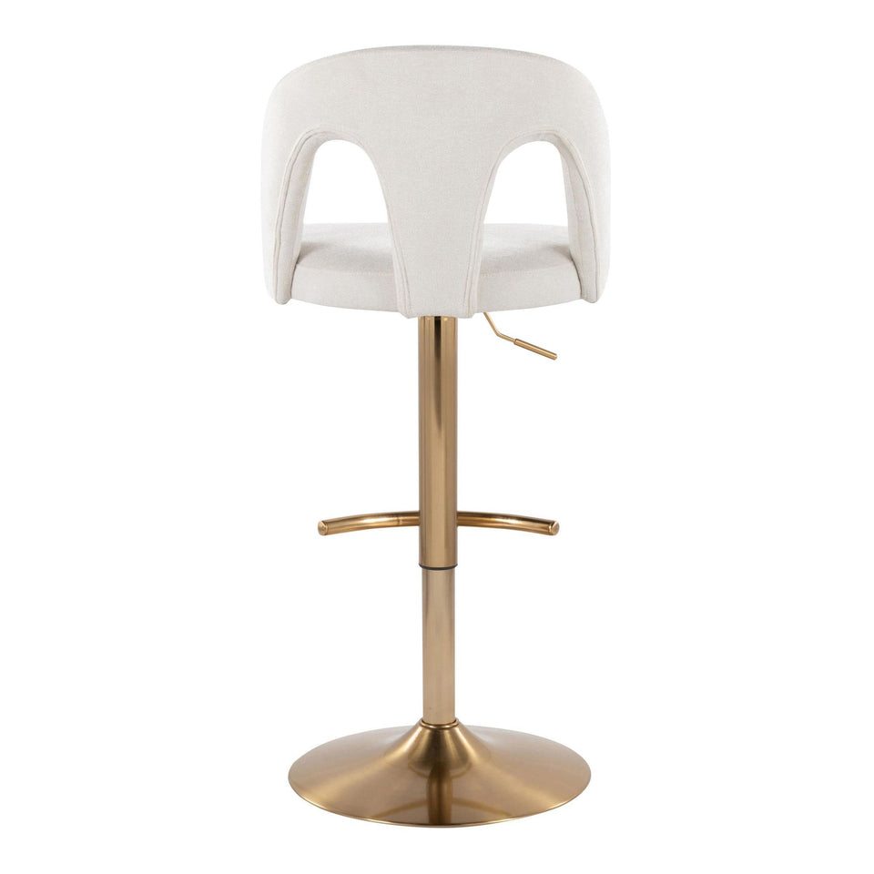 Ava Upholstered Adjustable Barstool - Set of 2