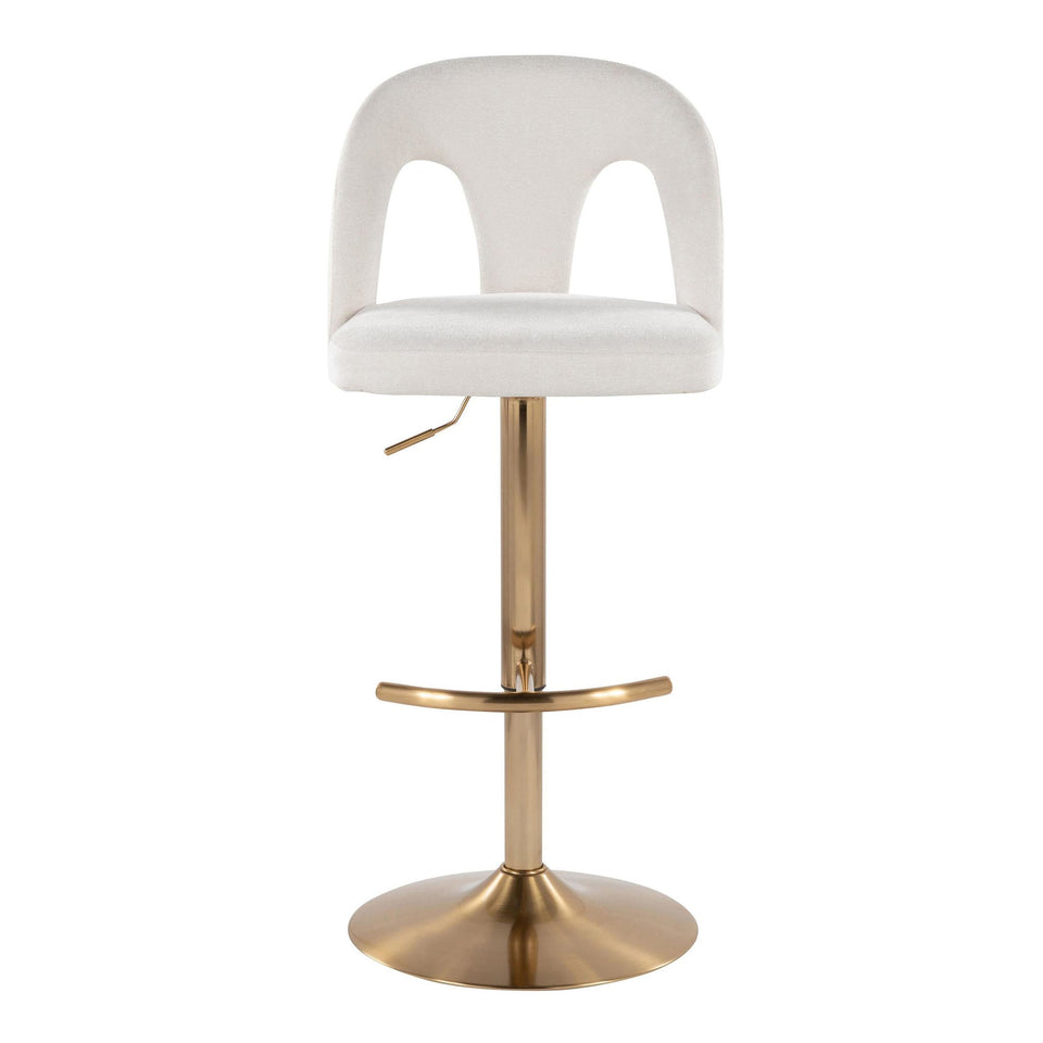 Ava Upholstered Adjustable Barstool - Set of 2