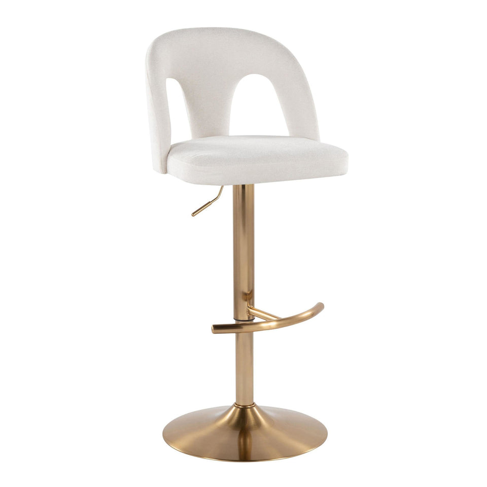 Ava Upholstered Adjustable Barstool - Set of 2