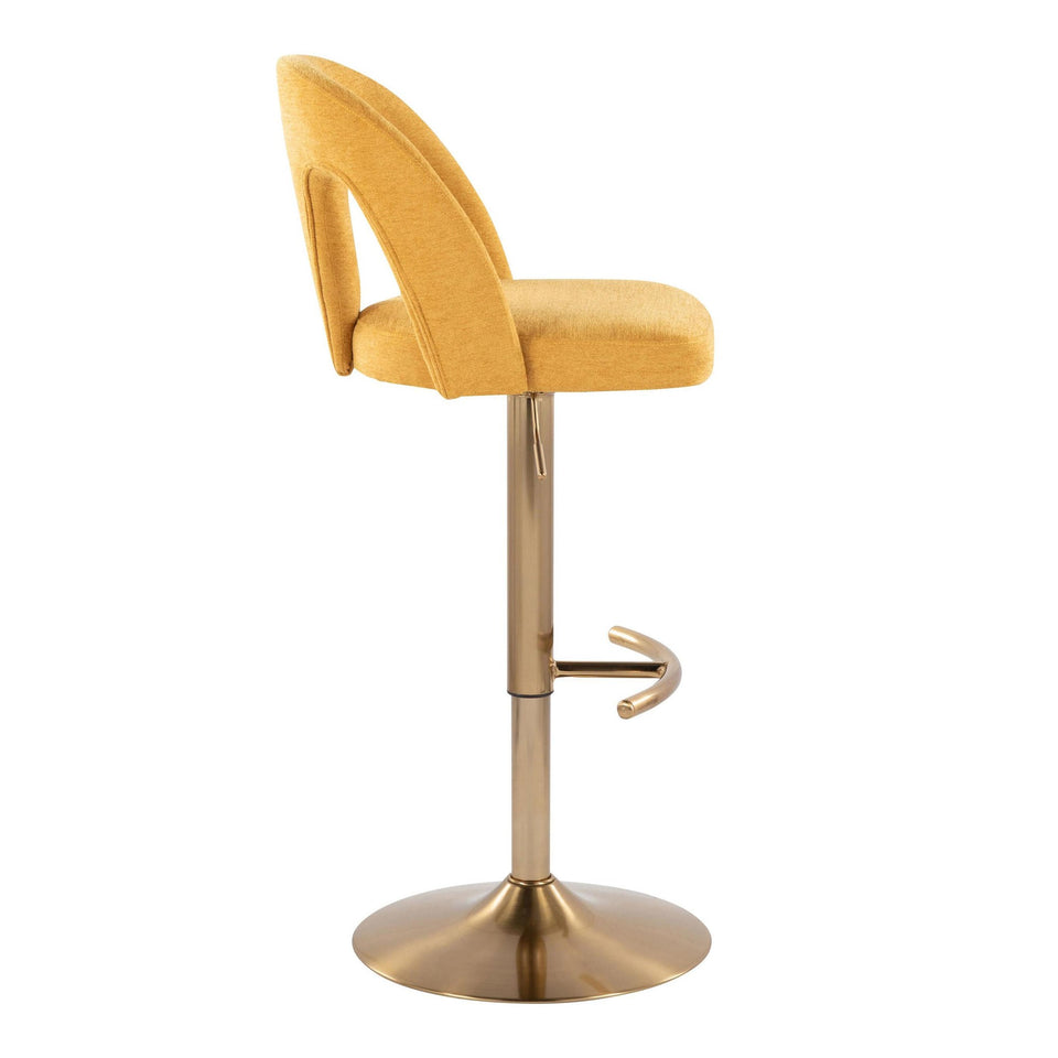 Ava Upholstered Adjustable Barstool - Set of 2