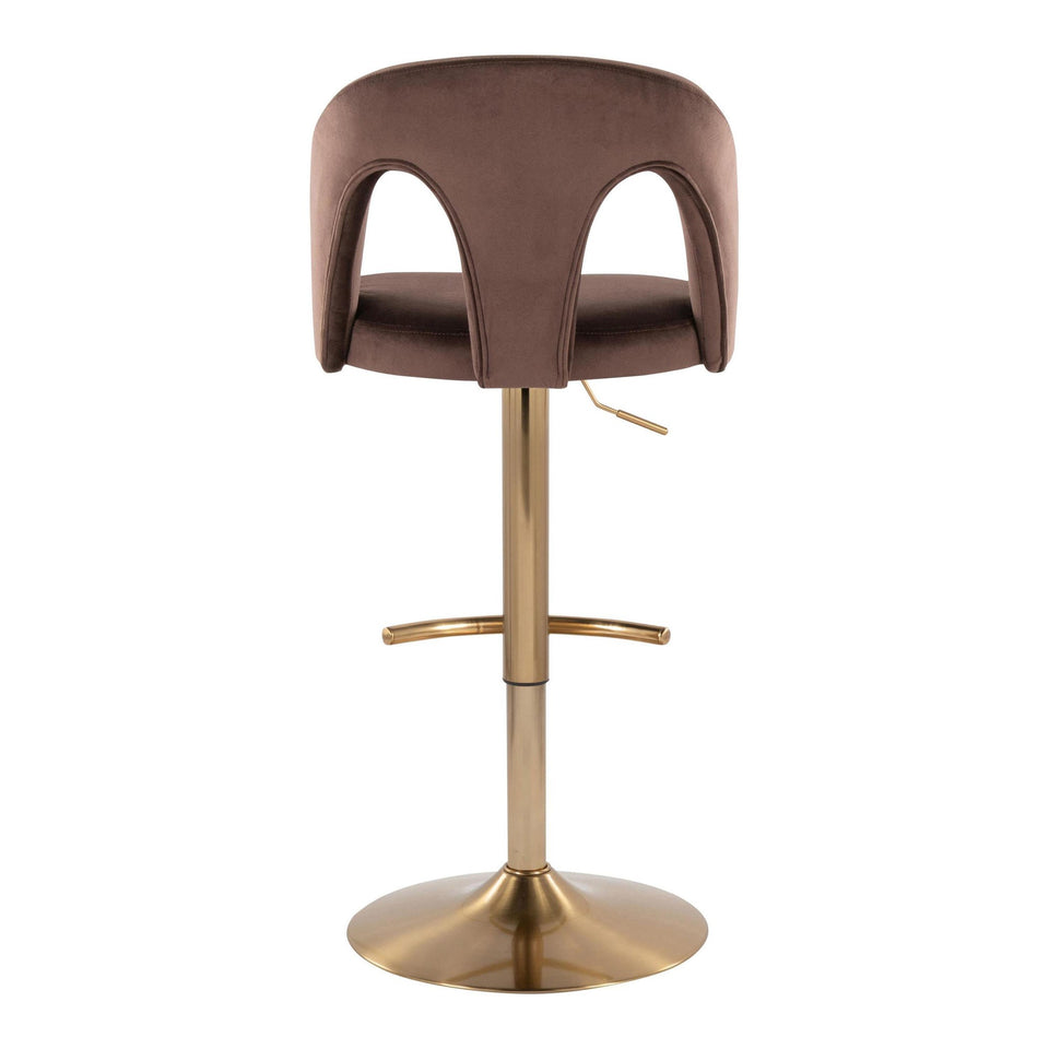 Ava Upholstered Adjustable Barstool - Set of 2
